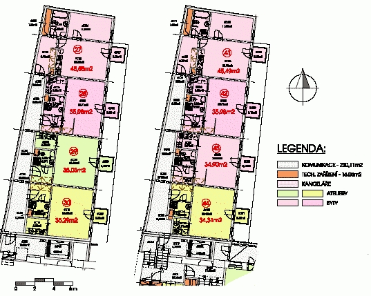 Pln 4. a 5. nadzemnho podla - dvorn trakt